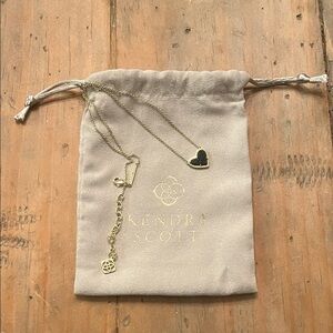 Kendra Scott Black Heart Necklace
